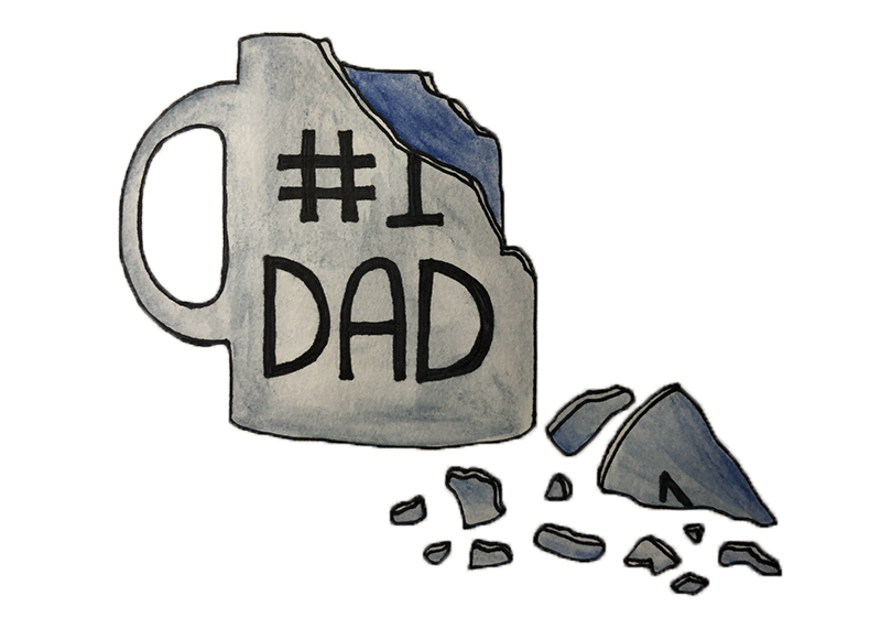 Dad mug smashed